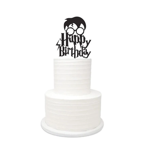 Topper ozdoby na tort Harry Potter napis Happy Birthday dekoracje urodzinowe